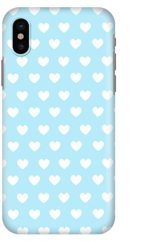 Stylizedd Apple iPhone X (iPhone 10) Slim Snap Case Cover Matte Finish - Baby Blue Hearts