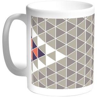Geometric Printed Coffee Mug White
