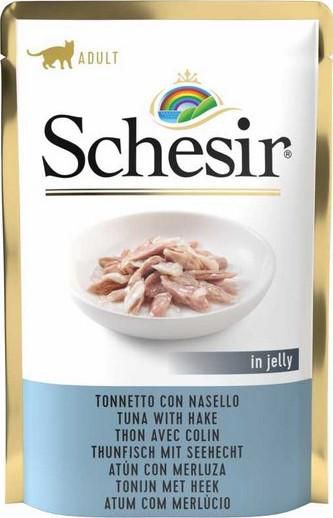 Schesir Cat Pouch Tuna With Cod Hake in jelly 85g