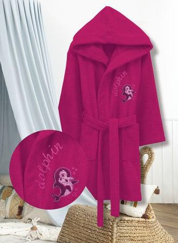 Kids Hooded Bathrobe For 10 Years Old 100% Cotton Made In Egypt