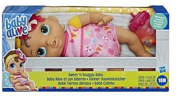 Baby Alive Sweet and Snuggly Baby, Soft-Bodied Washable Doll, Bottle, First Baby Doll Toy 3.19 x 12.01 x 5.75inch