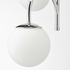 SIMRISHAMN Pendant lamp, 3-armed - chrome-plated/opal white glass 55 cm