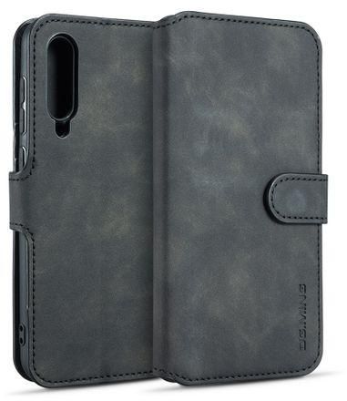 DG.MING Retro Oil Side Horizontal Flip Case For Xiaomi Mi 9, With Holder & Card Slots & Wallet (Black)