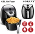 Sokany Air Fryer, 4.8 Liters, Black - HB-8009