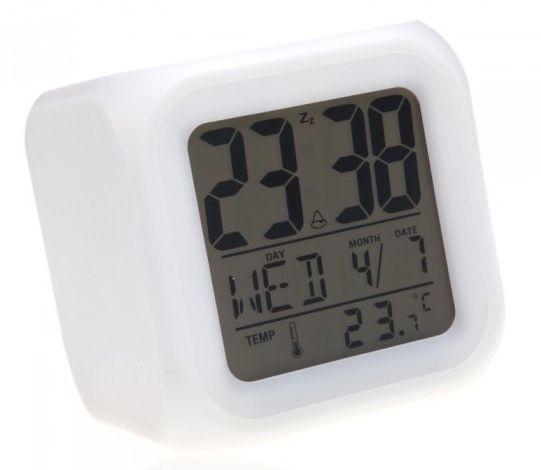 Glowing LED 7 Color Change Digital Alarm Clock Thermometer [H10303 ]