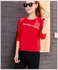 Printed Polyester T-Shirt Red