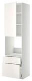 METOD / MAXIMERA High cabinet f oven+door/2 drawers, white/Veddinge white, 60x60x220 cm - IKEA