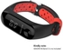 Air Vent Surface TPE Replacement Strap For Xiaomi Mi Band 3 Black/Red