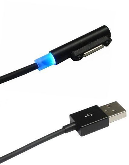 Z2 - Titanium Magnetic Charging Cable with Smart LED Color Change Indicator for Sony Xperia Phone