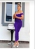 Long Purple Stylish Occasional Velvet Dress