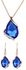 Water Drop Design Zircon Necklace And Earrings Set
