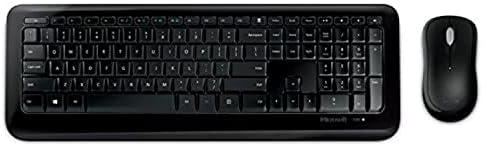 لوحة مفاتيح وماوس لاسلكي 850 من مايكروسوفت، أسود