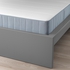 MALM Bed frame with mattress - grey stained/Vesteröy extra firm 140x200 cm