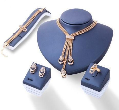 Elegant Fashion Necklace Earring, Gold Jewelry Set