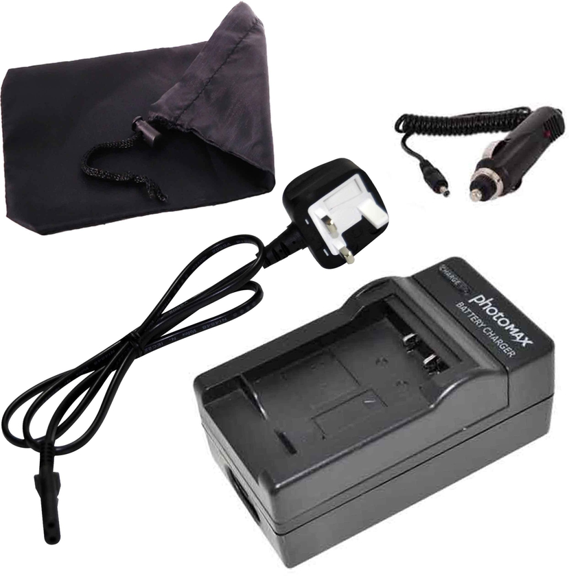 PhotoMax Camera Battery Charger with UK Cable and Car Charger for Sony NP-BX1