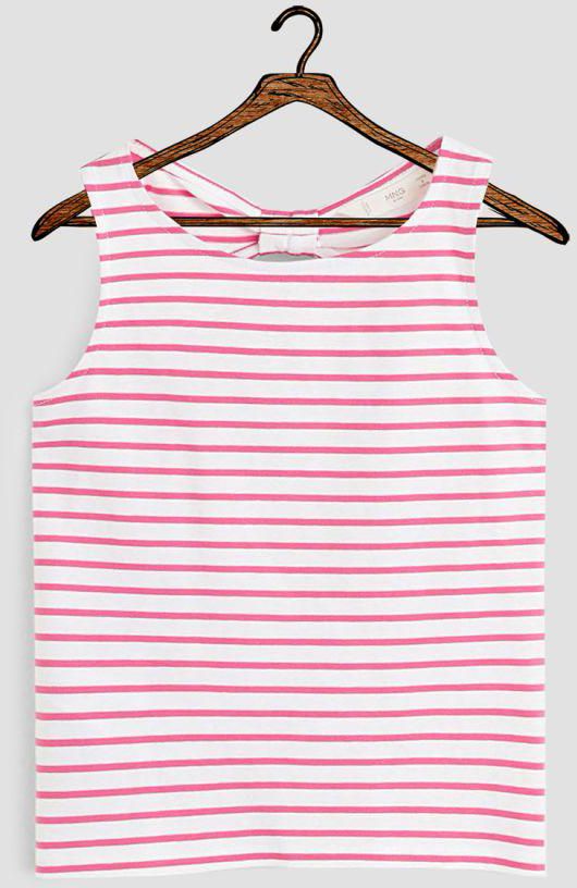 Multi Open Back Top Pink