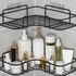 رف تخزين معدني متعدد الوظائف لزاوية الحمام اوالمطبخ