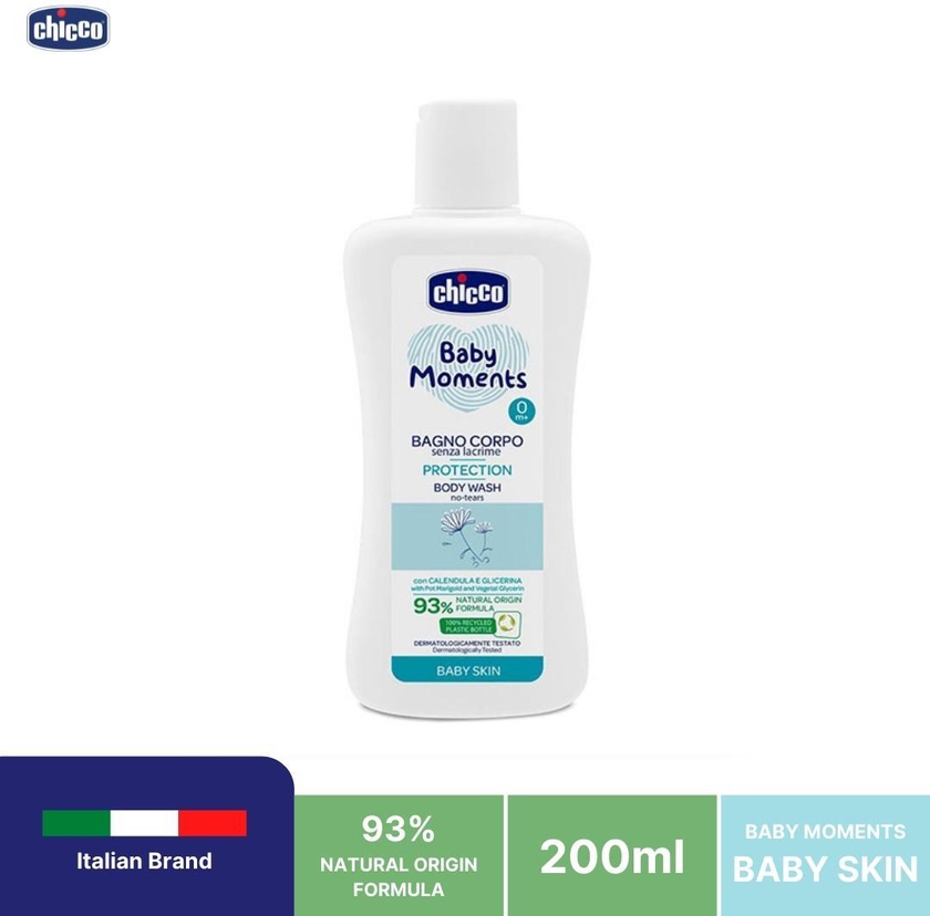 Chicco Baby Moments Baby Skin No-Tears Body Wash 200ml