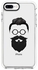 Impact Pro Series Beard Hipster Printed Case Cover For Apple iPhone 8 Plus Clear/Black/White