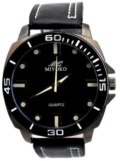 Miyoko Leather Watch - Black