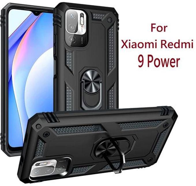 Xiaomi Redmi 9 Power - Armor Case (Pouch) With Magnetic Ring Holder/Stand