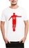 Ibrand N501 Printed T-Shirt For Men - White, Medium