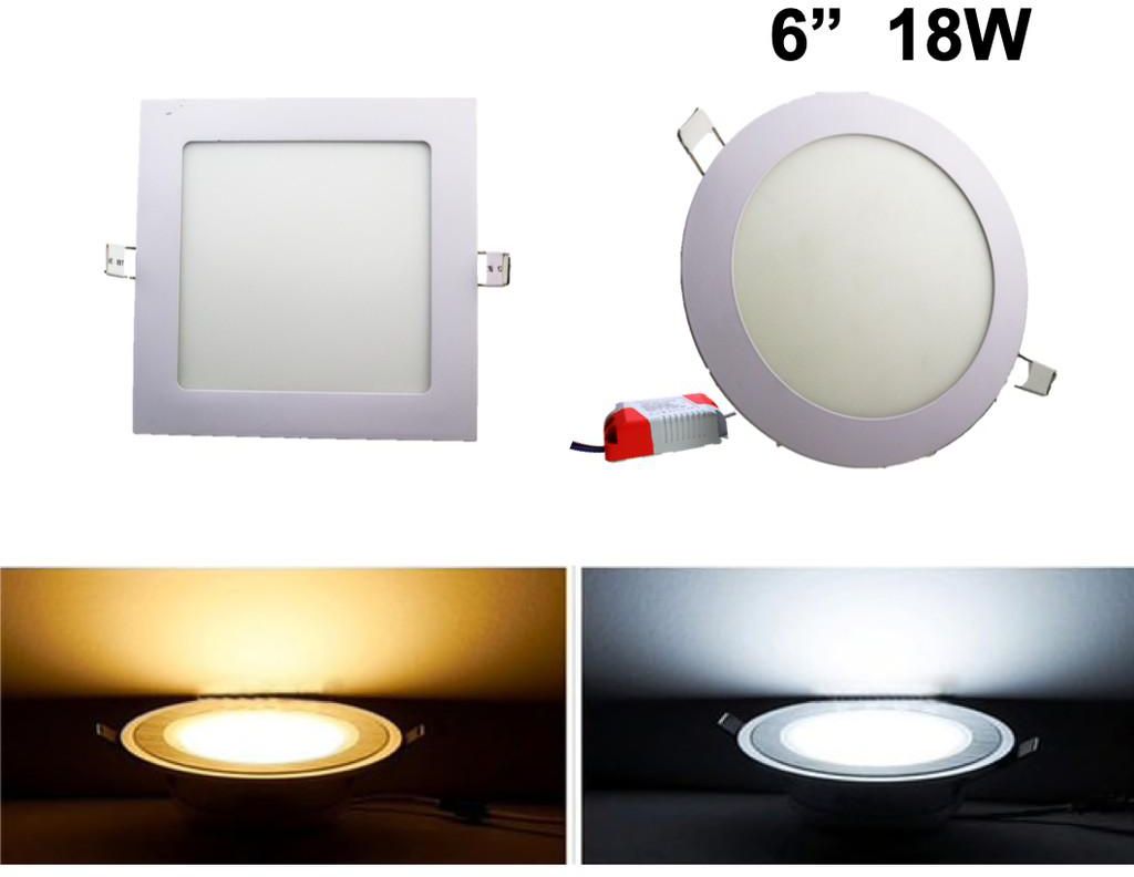 Yhelectrical LED Slim Panel Downlight Round / Square Daylight (White)