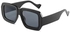 Retro Fashion Square Sunglasses-Black