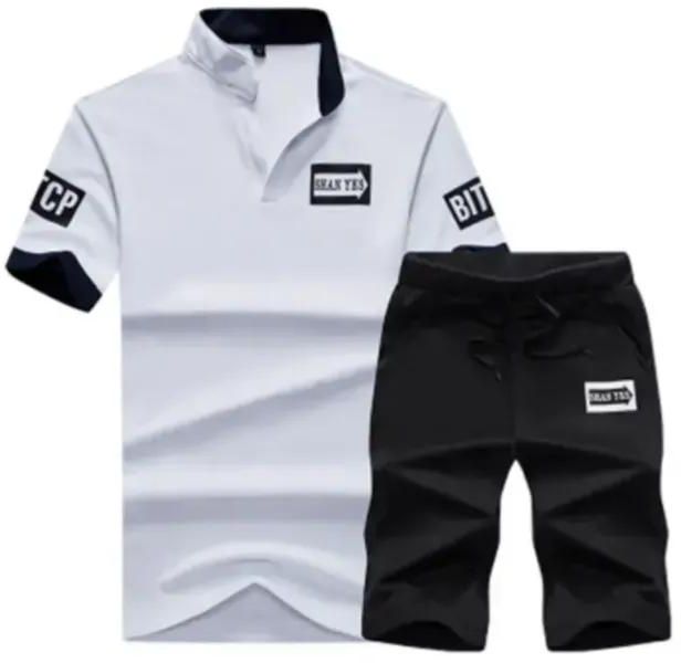 men tshirts clothes Printed Suit Sports tshirt and trousers men clothes T-shirt and pants shorts suit boy clothes