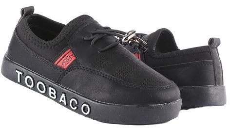 Toobaco Black Leather Casual Sneakers