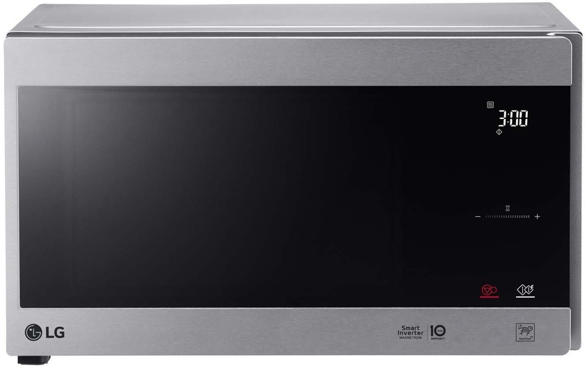 LG Microwave Solo 42L Stainless Steel, Door STS Black, Trim less Design, Smart Inverter, Easy Clean