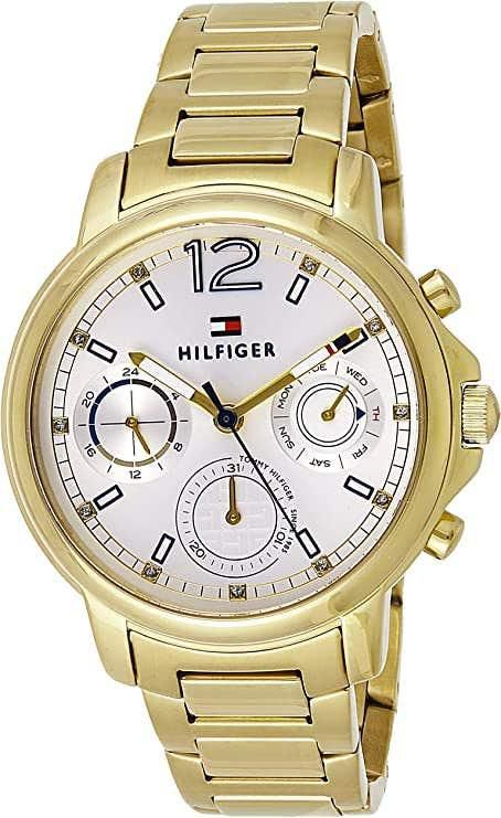 Get Tommy Hilfiger Women's Analog Watch, Stainless Steel Band - Gold with best offers | Raneen.com