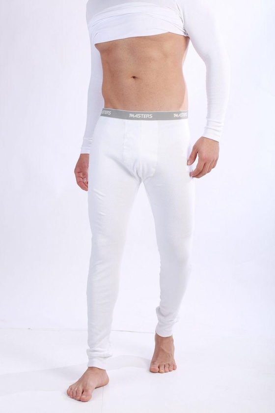 Masters Thermal Underwear Pants Dirby Cotton Stretch - White