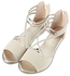 Fashion Women Cross Strap Sandals - Off-White