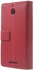 Ozone Litchi Grain Red Stand Case for HTC Desire 510