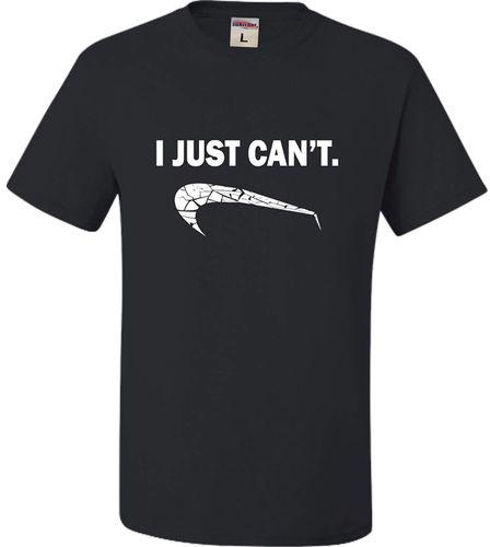 Fashion Adult I Just Can't Funny T-Shirt-Black