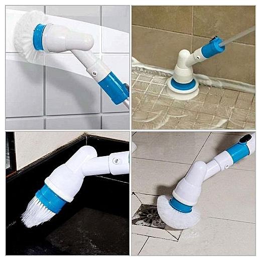 Generic Hurricanes Spin Scrubber Multi-Function Electric Long Handle Brush Scrub Set For Household, Toilet, Floor Cleaning ,US Plug