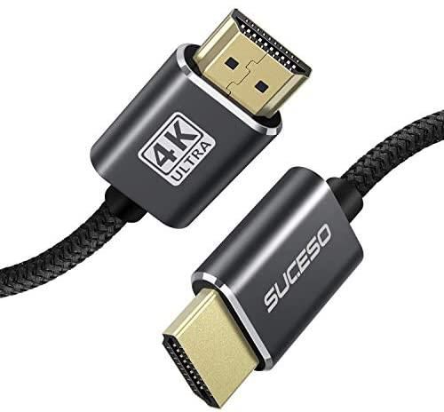 كابل HDMI 4K 2M Hdmi كابل 2.0 عالي السرعة 18Gps 60Hz HDR ARC 2.0/1.4a،4D,3D,2160P،1080P،ايثرنت متوافق مع التلفزيون الترا اتش دي، شاشة، الكمبيوتر، إكس بوكس 360، PS4، بلو، لون مسدس استعادة الصوت