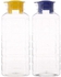 زجاجة مياه بلاستيك من لمسة بلاست، 1.5 لتر، قطعتين - الوان متنوعه