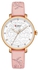 CURREN 9046 Quartz Women Wristwatch Carved Flower Embroidered Style Watch for Ladies Womens Watches with Leatherette PU Strap Stainless Steel Band Waterproof Wearable Accessories