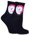 Women's Bear Pattern Black Socket Socks