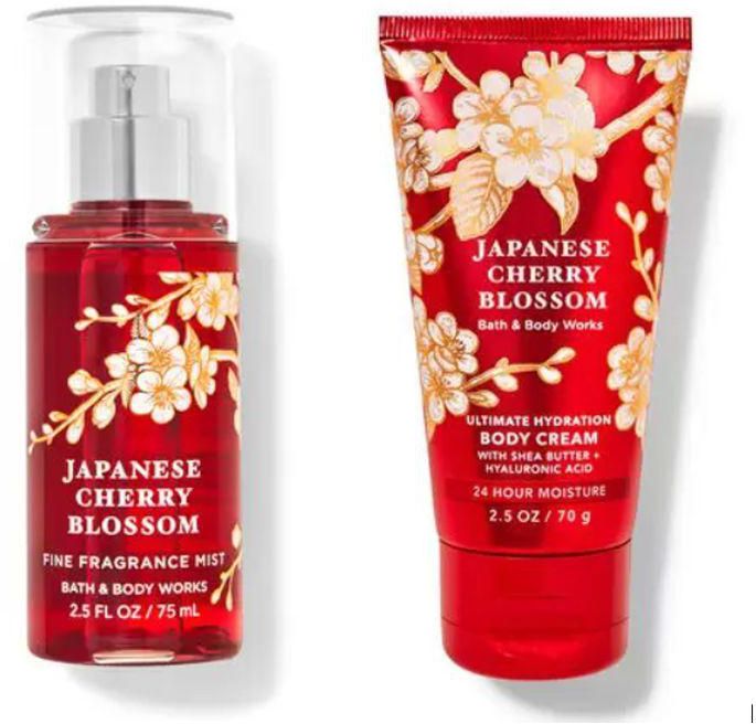 Bath & Body Works Japanese Cherry Blossom Cream And Fragrance - Travel Size