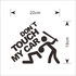 Funny Dont Touch My Car Reflective Sticker Waterproof PVC