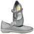 Leather Ballerina Flat Shoes For Girls - Silver