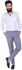 Mr Button - Light Grey Cotton Trouser With Black Piping Detail -  DOGTR01
