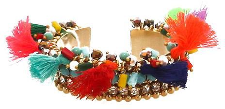 Multicolored Tassels Hard Bracelet