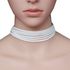 Maestro Makeover Layered Leather Choker Necklace - White
