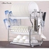 3-Tier Stainless Steel Dish Drainer Drying Rack- Silver