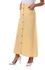 Izor Front Decorative Buttons Yellow Skirt