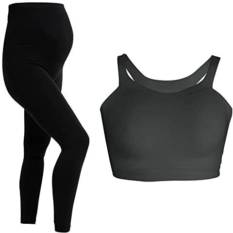 Carriwell maternity pack - maternity comfort bra (black,m) + support legging - (black,m)